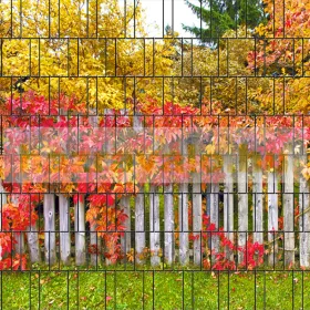   Táblás kerítésbe fűzhető őszi kép 250x180 cm 19 cm-es szalagból műanyag belátásgátló szélfogó