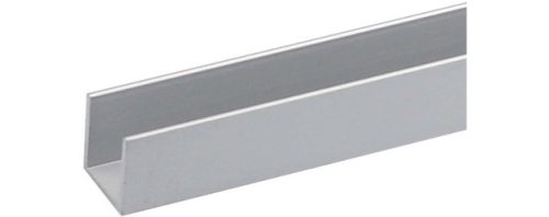 Fence cover aluminum U-profile 21 mm thick 