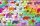 Drawing animals children's picture that can be attached to a board fence 250x180 cm made of 19 cm tape plastic anti-view windbreak