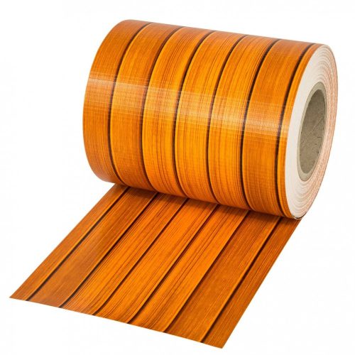 Privacy tape PVC plastic tape 35 m long 19 cm wide wooden pattern that can be attached to a fence