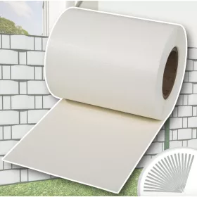   Kerítésbe fűzhető műanyag szalag 40 m hosszú 19 cm széles fehér belátásgátló takaró szélfogó Nádszövet helyett