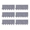 Garden decor fence 22x26 cm plastic stone-effect fence panel gray flower bed border cut-off bed border