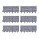 Garden decor fence 22x26 cm plastic stone-effect fence panel gray flower bed border cut-off bed border