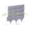 Garden decor fence 22x26 cm plastic stone-effect fence panel gray flower bed border cut-off bed border