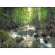 Waterfall picture 250x180 cm made of 19 cm tape plastic anti-view windbreak