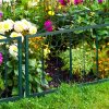 Metal garden decor fence 46x57 cm green fence panel decorative flower bed border cut-off bed border