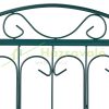 Metal garden decor fence 46x57 cm green fence panel decorative flower bed border cut-off bed border