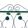 Metal garden decor fence 47x57 cm green fence panel leafy flower bed edging cut-off bed edging