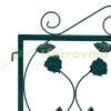 Metal garden decor fence 47x57 cm green fence panel leafy flower bed edging cut-off bed edging