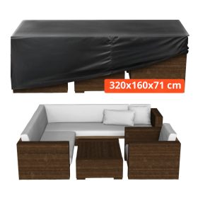   Kerti bútor takaró ponyva 320x160x71 cm vízálló 420D Oxford védőhuzat teraszbútorokhoz