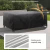 Kerti bútor takaró ponyva 330x214x71 cm vízálló 420D Oxford védőhuzat teraszbútorokhoz