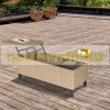 Garden rattan coffee table outdoor coffee table extendable 103x50x45.5 cm