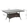 Polyrattan small garden table folding coffee table garden furniture gray 40x40 cm