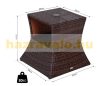 Garden table with parasol holder polyrattan garden furniture brown 54x54x55 cm