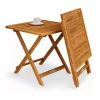 Összecsukható akácfa kerti asztal 46x46x46 cm kompakt és elegáns kültéri asztal