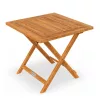 Összecsukható akácfa kerti asztal 46x46x46 cm kompakt és elegáns kültéri asztal