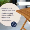 Összecsukható akácfa kerti asztal 46x46x46 cm kompakt és elegáns kültéri asztal