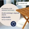 Akácfa kerti asztal 70x70x73 cm összecsukható, tömör fa kültéri asztal