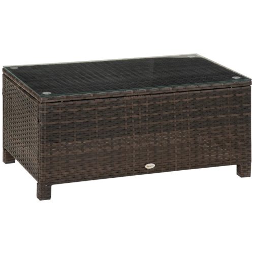 Polyrattan small garden table folding coffee table garden furniture gray 40x40 cm