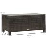 Polyrattan small garden table folding coffee table garden furniture gray 40x40 cm