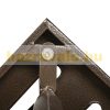 Garden table with parasol holder polyrattan garden furniture dark brown 55.5x55.5x46 cm