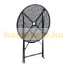 Folding garden table with parasol holder side table balcony table bistro table black