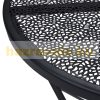 Folding garden table with parasol holder side table balcony table bistro table black