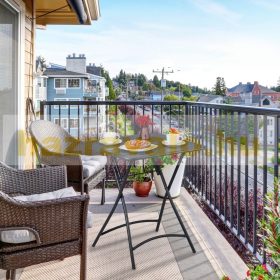 Fém kerti kávézó asztal összecsukható kültéri 60x60