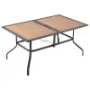 Kerti étkezőasztal 1505x960x725 mm vízálló, 35 mm napernyő nyílással, 68 kg teherbírás 4-6 személyes kerti asztal
