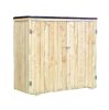 Garden shed with two doors, small wooden house for storing tools 136 x 127 x 58 cm