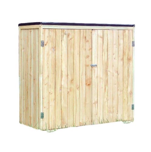 Garden shed with two doors, small wooden house for storing tools 136 x 127 x 58 cm