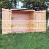 Garden shed with two doors, small wooden house for storing tools 136 x 127 x 58 cm