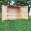 Garden shed with two doors, small wooden house for storing tools 136 x 127 x 58 cm