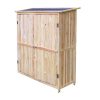 Garden shed with double doors, small wooden house for storing tools 138 x 155 x 55 cm