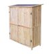 Garden shed with double doors, small wooden house for storing tools 138 x 155 x 55 cm