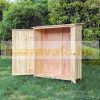 Garden shed with double doors, small wooden house for storing tools 138 x 155 x 55 cm