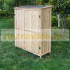 Garden shed with double doors, small wooden house for storing tools 138 x 155 x 55 cm