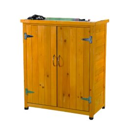   Fából készült kerti kisház fészer szekrény szerszámos kamra 75x40x90 cm