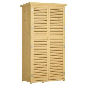   Kerti fészer 87x46,5x160 cm szerszámosház zsalugáteres ajtóval natúr fa