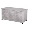 Kerti tároló láda 127x56x60 cm időjárásálló kerti párnatartó box lucfenyő szürke 
