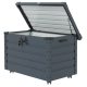 Kerti tároló láda 295L 100x62x65 cm kerekes kerti párnatartó box sötétszürke