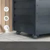 Kerti tároló láda 295L 100x62x65 cm kerekes kerti párnatartó box sötétszürke