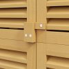 Fa kerti tárolószekrény zárható ajtóval 87x46,5x160 cm magas kerti szerszámos szekrény fenyőfa 