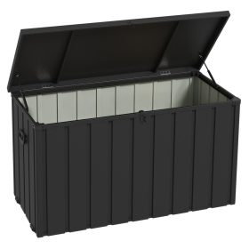  Kerti tároló láda 450L 125x61x70 cm nagyméretű kerti párnatartó tároló doboz sötétszürke