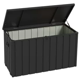   Kerti tároló láda 450L 125x61x70 cm nagyméretű kerti párnatartó tároló doboz sötétszürke