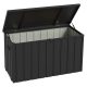 Kerti tároló láda 450L 125x61x70 cm nagyméretű kerti párnatartó tároló doboz sötétszürke