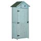 Kerti fészer 77x54,2x179 cm időjárásálló szerszámoskamra kerti ház polcos szerszámosszekrény világoskék-zöld