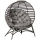 Garden chair 2-person folding armchair 118 x 75 x 139 cm with large seat cushion