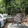 Garden chair 2-person folding armchair 118 x 75 x 139 cm with large seat cushion