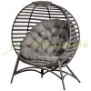 Garden chair 2-person folding armchair 118 x 75 x 139 cm with large seat cushion